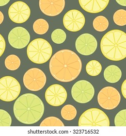 vector seamless citrus pattern