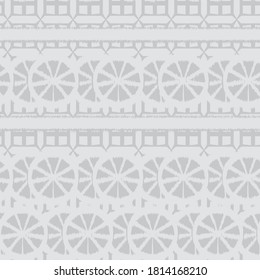 Vector seamless citrus stripes pattern. Monochrome print with hand drawn checks texture. Trendy graphic design.. Ink textured Japanese background. Ethnic  Bohemian fabric fashion. Endless geo texture