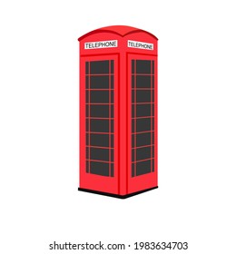 ilustración del cuadro de teléfono rojo clásico sin inconvenientes vectoriales