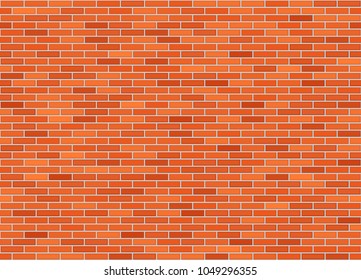 Vector seamless classic stretcher bond brick wall texture