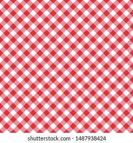 Vector seamless classic table cloth texture with diagonal lines