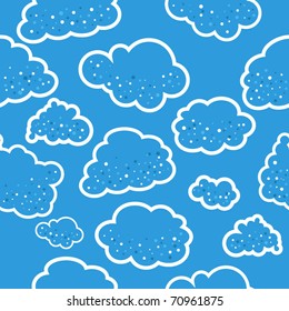 Vector seamless clouds