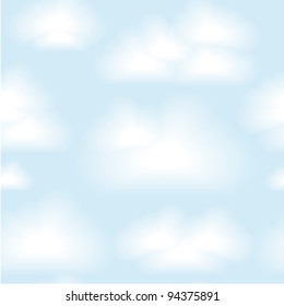 Vector Seamless Clouds Background. Eps 10