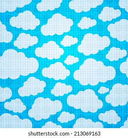 vector seamless clouds pattern 