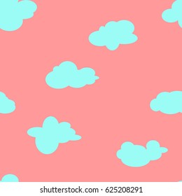 Vector seamless clouds pattern