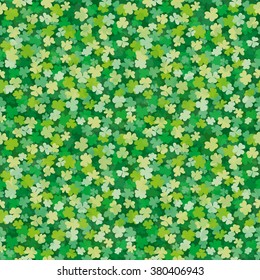 Vector seamless Clover leaves background pattern for your design