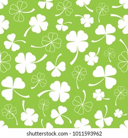 Vector seamless clover pattern. Clover pattern for Saint Patrick's Day.