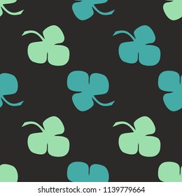 Vector seamless clover pattern. Clover pattern for Saint Patrick's Day.