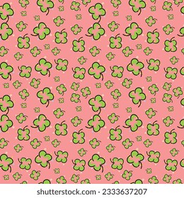 vector seamless cloverleaf design illustration,suitable for wrapping paper and backdrop