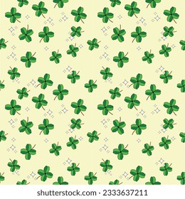 vector seamless cloverleaf design illustration,suitable for wrapping paper and backdrop