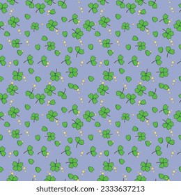 vector seamless cloverleaf design illustration,suitable for wrapping paper and backdrop