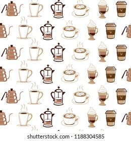 Vector Seamless Coffee Pattern