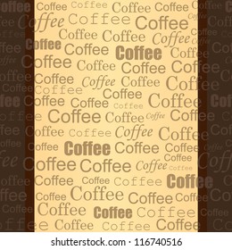 vector seamless coffee ribbon