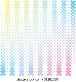 Vector seamless color abstract rhombus geometric pattern