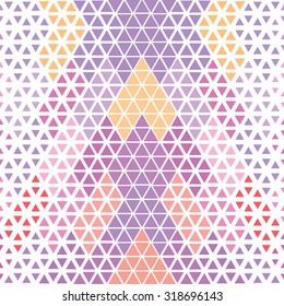 Vector seamless color abstract rhombus geometric violet pink  pattern