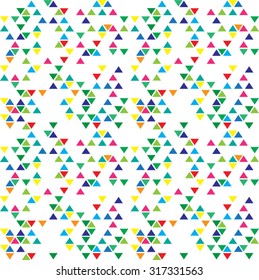 Vector seamless color abstract triangle geometric pattern