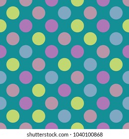 Vector seamless as a color circle, seamless Polka dot background.