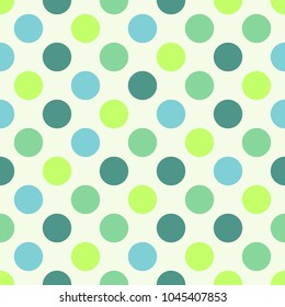 Vector seamless as a color circle, seamless Polka dot background.