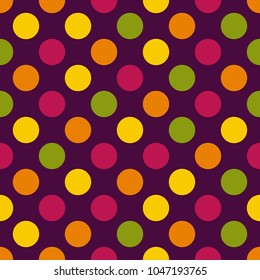 Vector seamless as a color circle, seamless Polka dot background.