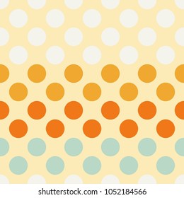 Vector seamless as a color circle, seamless Polka dot background.