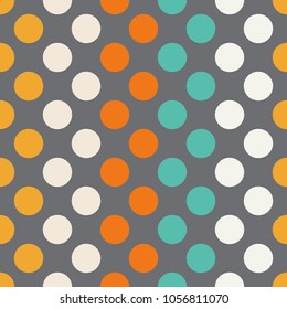 Vector seamless as a color circle, seamless Polka dot background.