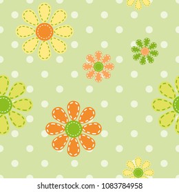 vector seamless color pattern flowers