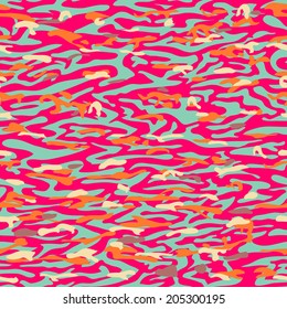 Vector seamless colored camouflage pattern