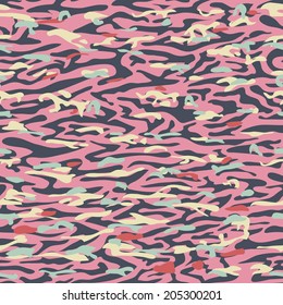 Vector seamless colored camouflage pattern