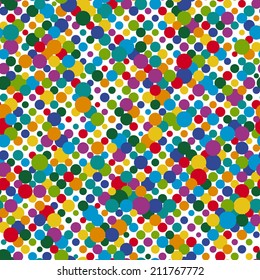 vector of seamless colored dots pattern background