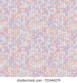Vector seamless colored knitted pattern.