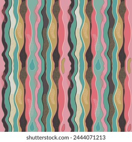 Vector seamless colorful abstract organic pattern. Abstract background in biological style. Macro image, plants, magnified under a microscope