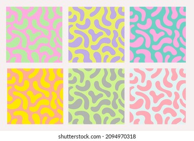 Vector seamless colorful abstract patterns collection - vector illustration, eps stock illustration