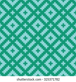 Vector seamless colorful background with geometric pixel pattern