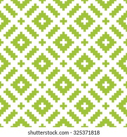 Vector seamless colorful background with geometric pixel pattern