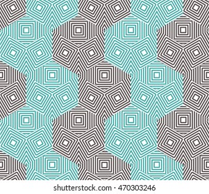 Vector seamless colorful bright hand painted cube rhombus geometric shape pattern. Abstract geometric background. Graphic style for wallpaper, wrapping, fabric, background, apparel, prints, website
