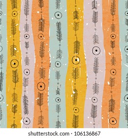 Vector seamless colorful decorative background. Floral Pattern