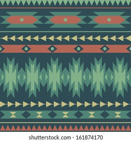 Vector seamless colorful decorative ethnic pattern