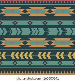 Vector seamless colorful decorative ethnic pattern