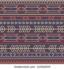 Vector seamless colorful decorative ethnic pattern