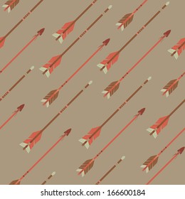 Vector seamless colorful ethnic pattern with arrows