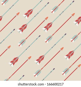Vector seamless colorful ethnic pattern with arrows