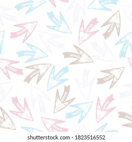 vector seamless colorful ethnic pattern with arrows aztec. Ethnic seamless pattern in native style. Watercolor decorative hippie elements. Vector illustration. 