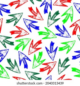 vector seamless colorful ethnic pattern with arrows aztec.  Vector navajo design. Native american background design. Vector illustration. 