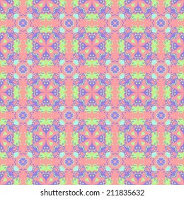 Vector seamless. Colorful ethnic pattern. Arabesque style