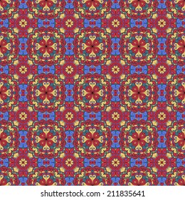 Vector seamless. Colorful ethnic pattern. Arabesque style