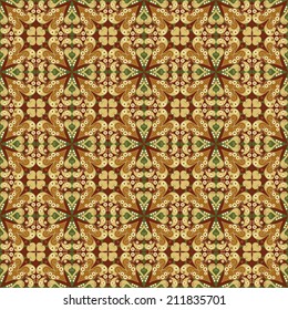 Vector seamless. Colorful ethnic pattern. Arabesque style