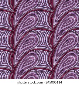 Vector seamless colorful ethnic pattern. Traditional tribal geometric ornament. Hand-drawn abstract wallpaper texture for website, card design. EPS10 vector background with water drops, splashes.