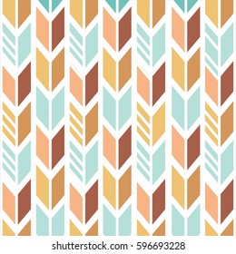 Vector seamless colorful ethnic pattern with arrows,  Tribal ornament. Ethnic pattern. Seamless pattern. Adult coloring book page design. Vector illustration