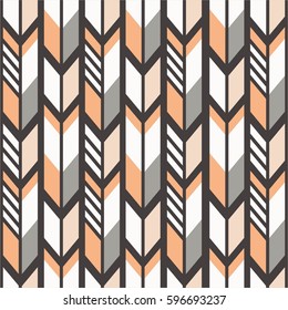 Vector seamless colorful ethnic pattern with arrows,  Tribal ornament. Ethnic pattern. Seamless pattern. Adult coloring book page design. Vector illustration