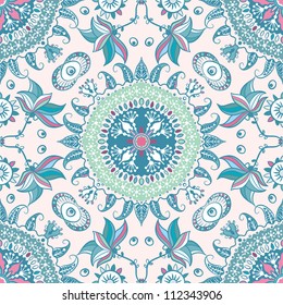 vector seamless colorful floral pattern background